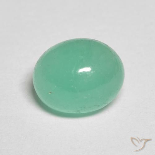 1.41ct Naturel Vert clair Émeraude, ovale, Translucide