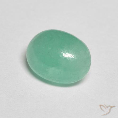 Émeraude Vert menthe intense naturelle ovale, 1.02 ct, Translucide