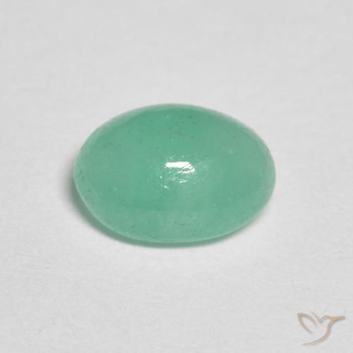 Émeraude Vert menthe intense naturelle ovale, 1.02 ct, Translucide