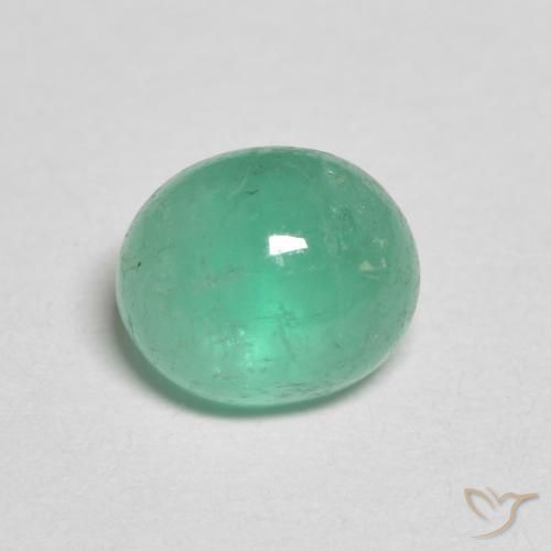1.07ct Naturel Vert fougère Émeraude, ovale, Translucide
