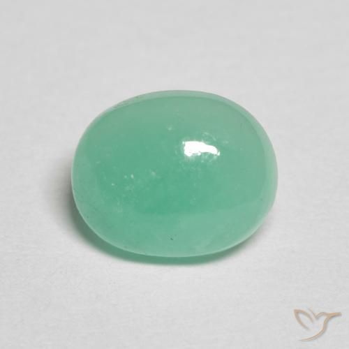 1.12ct Naturel Vert menthe intense Émeraude, ovale, Translucide