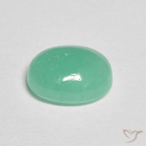 Émeraude Vert menthe intense naturelle ovale, 1.12 ct, Translucide
