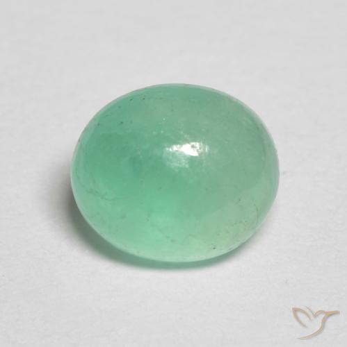 0.88ct Naturel Vert pistache Émeraude, ovale, Translucide