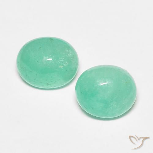 1.49ctw Naturel Vert clair Émeraude, ovale, Translucide