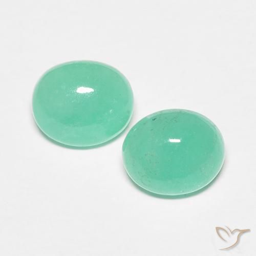 1.29ctw Naturel Vert clair Émeraude, ovale, Translucide