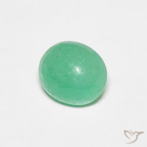 Émeraude Vert pistache naturelle ovale, 0.80 ct, Translucide