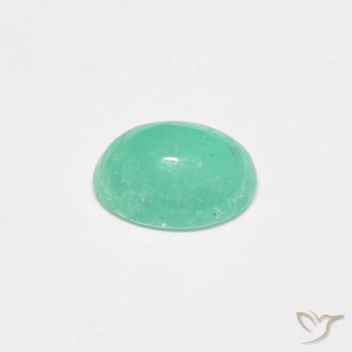 Émeraude Vert pistache naturelle ovale, 0.44 ct, Translucide