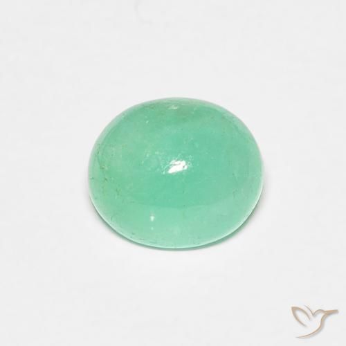 0.77ct Naturel Vert clair Émeraude, ovale, Translucide