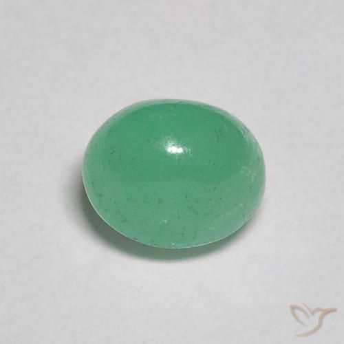 Émeraude Vert Électrique naturelle ovale, 0.92 ct, Translucide
