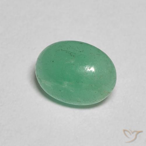 Émeraude Vert moyen naturelle ovale, 0.75 ct, Translucide