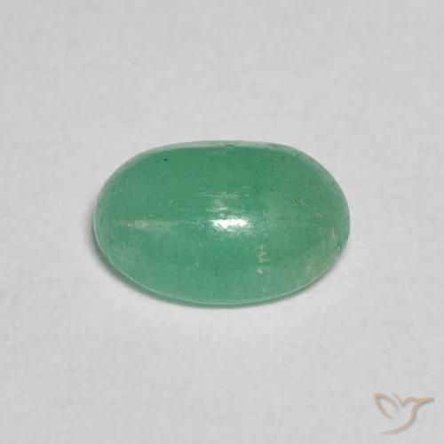 Émeraude Vert moyen naturelle ovale, 0.75 ct, Translucide
