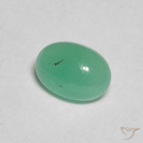 Émeraude Vert Électrique naturelle ovale, 0.29 ct, Translucide