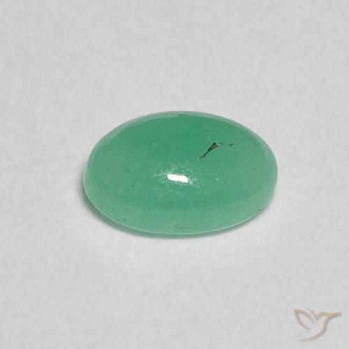 Émeraude Vert Électrique naturelle ovale, 0.29 ct, Translucide