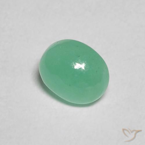 Émeraude Vert moyen naturelle ovale, 0.47 ct, Translucide