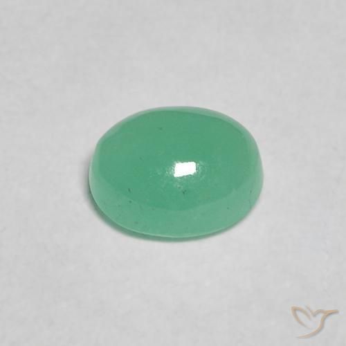 Émeraude Vert moyen naturelle ovale, 0.47 ct, Translucide