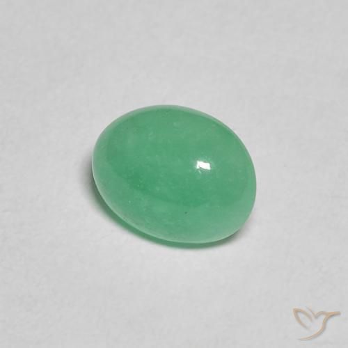 Émeraude Menthe verte naturelle ovale, 0.91 ct, Translucide