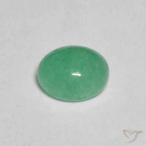 Émeraude Menthe verte naturelle ovale, 0.95 ct, Translucide
