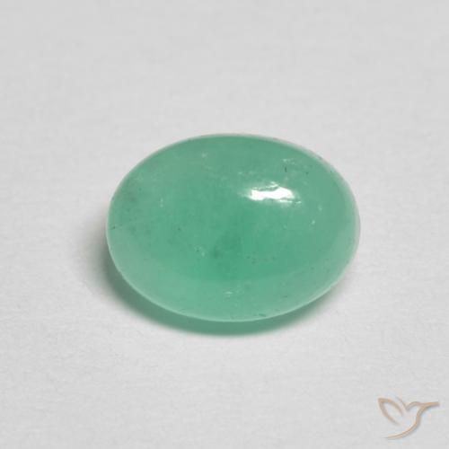 1.20ct Naturel Vert clair Émeraude, ovale, Translucide