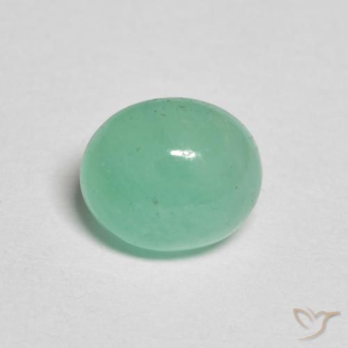 1.13ct Naturel Vert clair Émeraude, ovale, Translucide