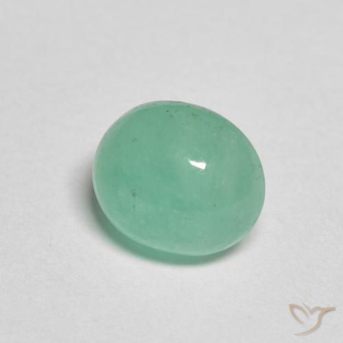 Émeraude Vert clair naturelle ovale, 1.13 ct, Translucide