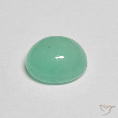 Émeraude Vert clair naturelle ovale, 1.13 ct, Translucide