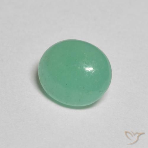 Émeraude Vert clair naturelle ovale, 0.88 ct, Translucide
