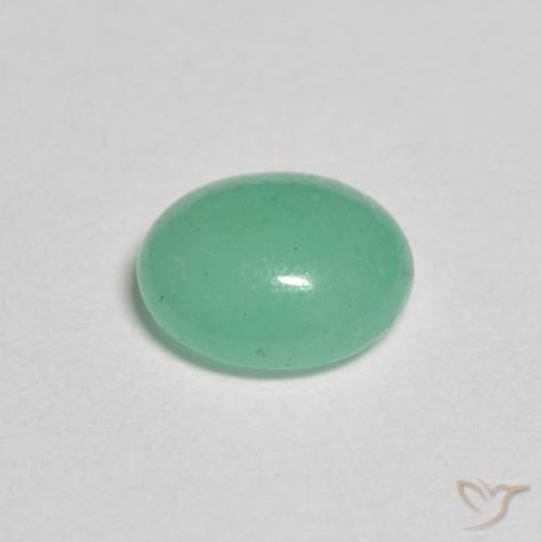 Émeraude Vert clair naturelle ovale, 0.88 ct, Translucide
