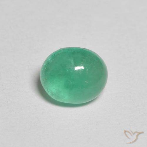 0.68ct Naturel Vert clair Émeraude, ovale, Translucide