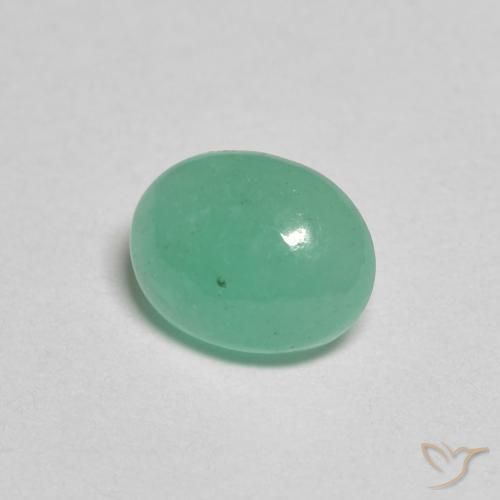 Émeraude Vert pistache naturelle ovale, 0.78 ct, Translucide