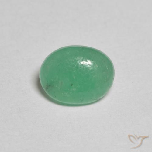 0.62ct Naturel Vert clair Émeraude, ovale, Translucide