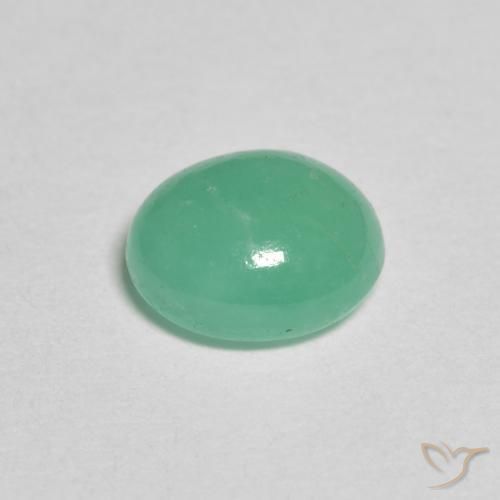 Émeraude Vert clair naturelle ovale, 0.95 ct, Translucide