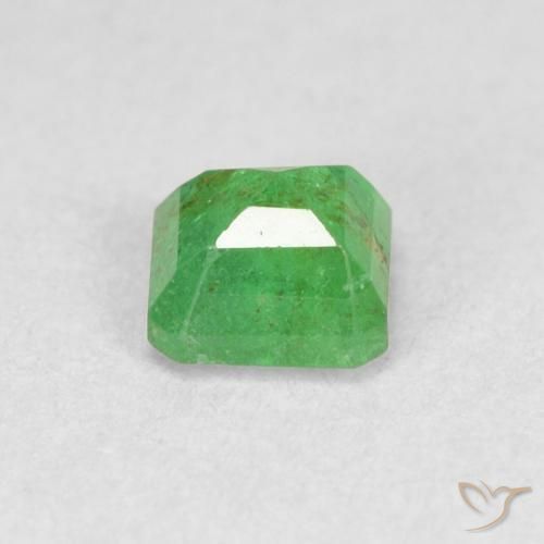 Émeraude Vert jaunâtre naturelle Octogone / coupe Émeraude, 0.44 ct, SI