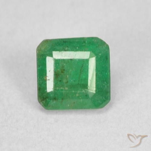 0.26ct Naturel Vert chaud Émeraude, Octogone / coupe Émeraude, SI, Photo A