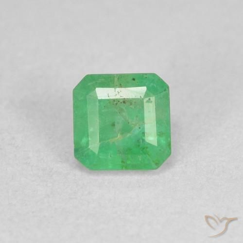 0.32ct Naturel Vert brillant Émeraude, Taille émeraude, SI