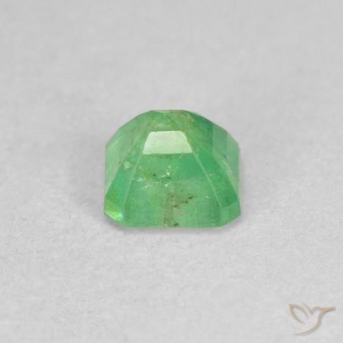 Émeraude Vert brillant naturelle Octogone / coupe Émeraude, 0.32 ct, SI