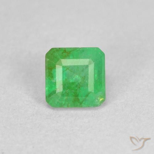 0.33ct Naturel Vert trèfle Émeraude, Taille émeraude, SI