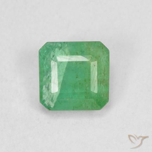 0.42ct Naturel Vert trèfle Émeraude, Taille émeraude, SI