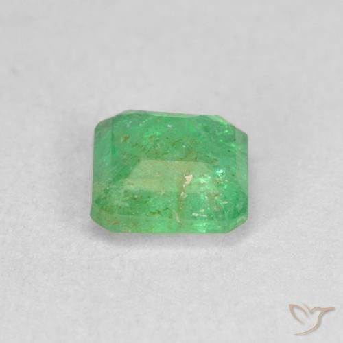 Émeraude Vert trèfle naturelle Octogone / coupe Émeraude, 0.42 ct, SI