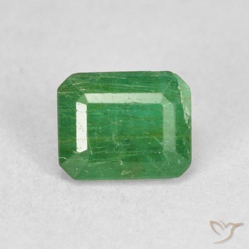0.59ct Naturel Vert moyen Émeraude, Taille émeraude, SI