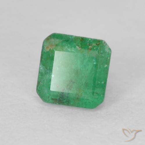 Émeraude Vert basilic léger naturelle Octogone / coupe Émeraude, 0.27 ct, SI