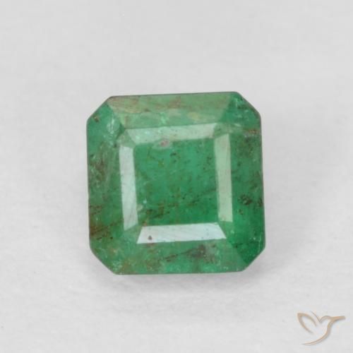0.40ct Naturel Vert moyen Émeraude, Taille émeraude, SI