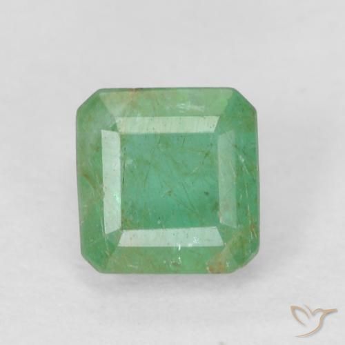 0.45ct Naturel Vert moyen Émeraude, Taille émeraude, SI