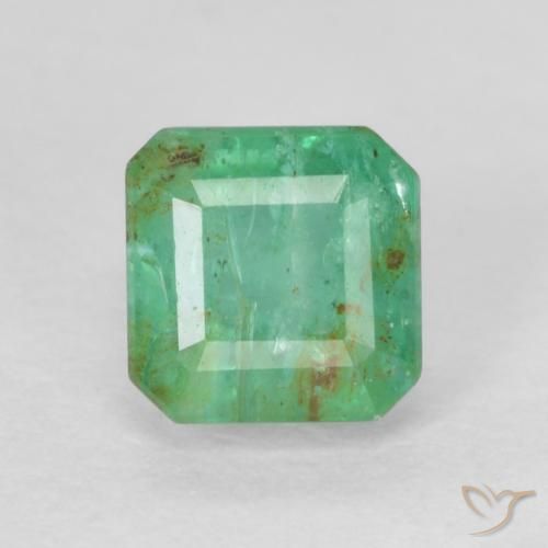 0.45ct Naturel Vert clair Émeraude, Taille émeraude, SI