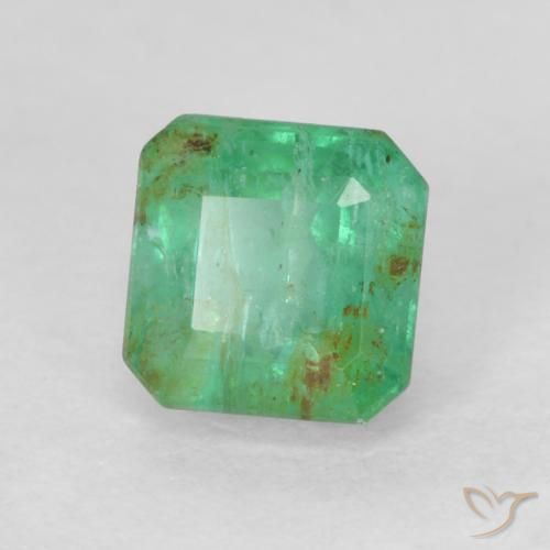 Émeraude Vert clair naturelle Octogone / coupe Émeraude, 0.45 ct, SI