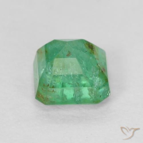 Émeraude Vert clair naturelle Octogone / coupe Émeraude, 0.45 ct, SI
