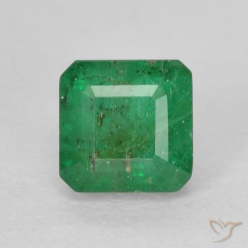 0.52ct Naturel Vert moyen Émeraude, Taille émeraude, SI