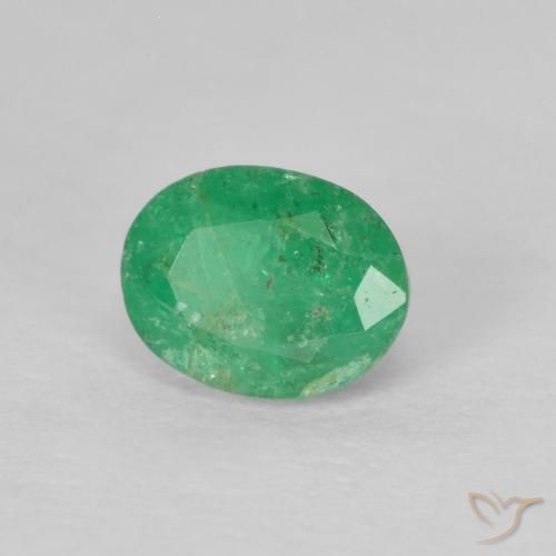 0.47ct Naturel Vert clair Émeraude, ovale, SI