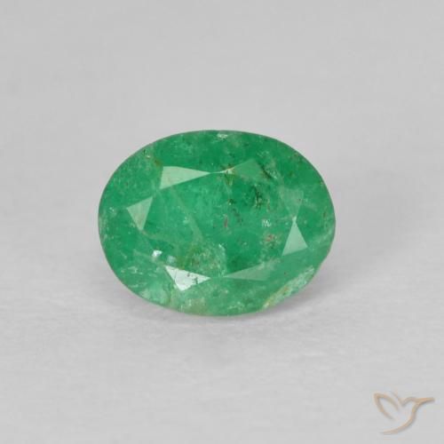 Émeraude Vert clair naturelle ovale, 0.47 ct, SI