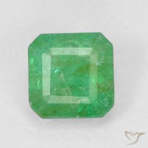 0.34ct Naturel Vert moyen Émeraude, Taille émeraude, SI