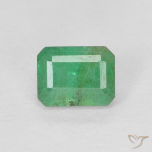 0.43ct Naturel Vert moyen Émeraude, Taille émeraude, SI